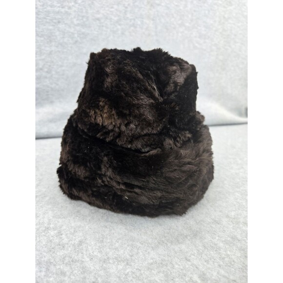 Vintage Faux Fur Cap Unisex Winter‎ Hat Wool Lined Large - Picture 1 of 5